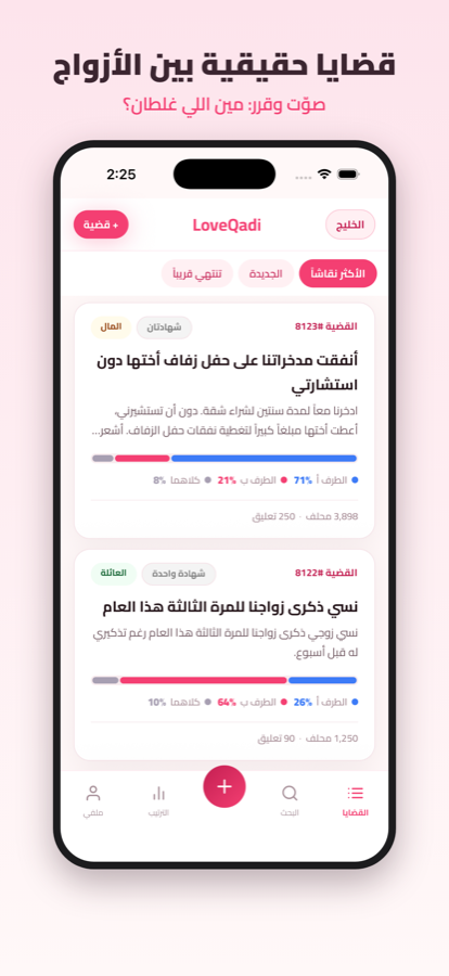 قضايا حقيقية بين الأزواج